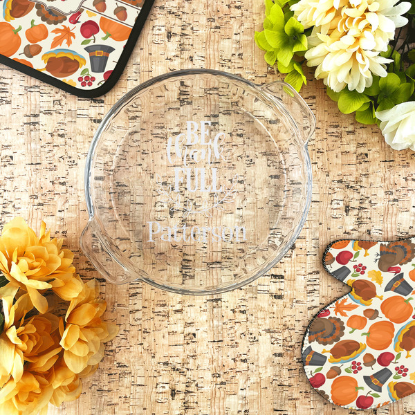 Traditional Thanksgiving Glass Pie Dish - LIFESTYLE