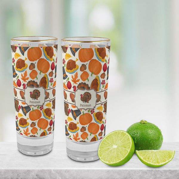 Traditional Thanksgiving Glass Shot Glass - 2 oz - LIFESTYLE