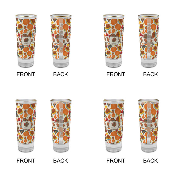Traditional Thanksgiving Glass Shot Glass - 2 oz - Set of 4 - APPROVAL