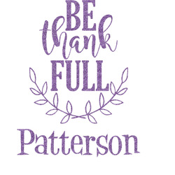 Traditional Thanksgiving Glitter Sticker Decal - Custom Sized (Personalized)