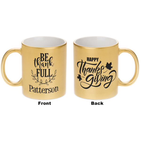Traditional Thanksgiving Gold Mug - Apvl