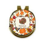 Traditional Thanksgiving Golf Ball Marker - Hat Clip - Gold