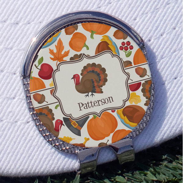 Custom Traditional Thanksgiving Golf Ball Marker - Hat Clip