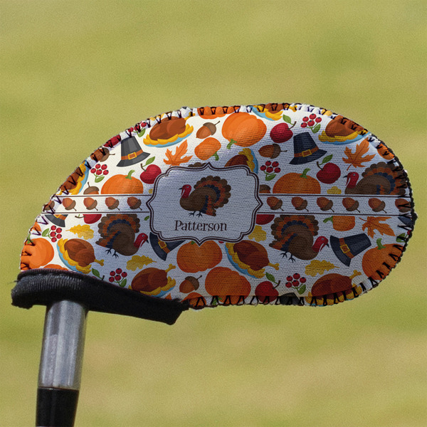 Custom Traditional Thanksgiving Golf Club Iron Cover (Personalized)
