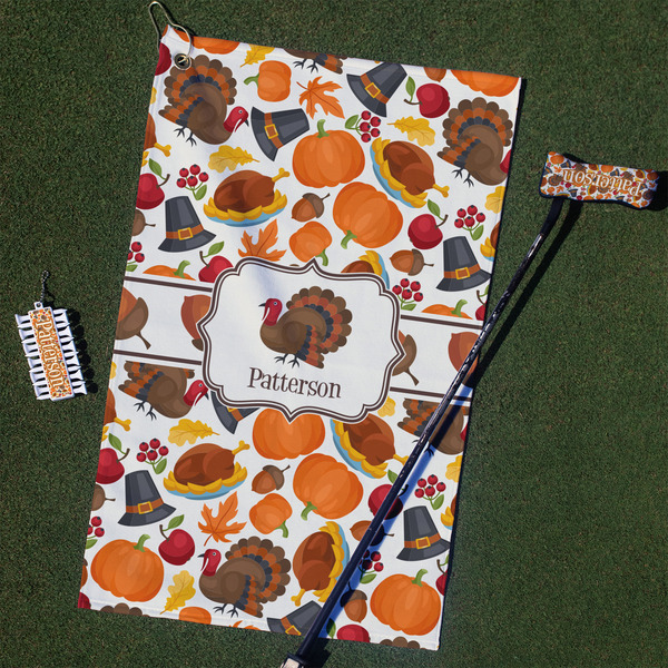 Custom Traditional Thanksgiving Golf Towel Gift Set (Personalized)