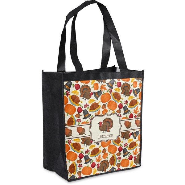 Custom Traditional Thanksgiving Grocery Bag (Personalized)