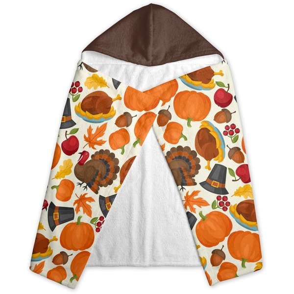 Traditional Thanksgiving Hooded Towel - Folded