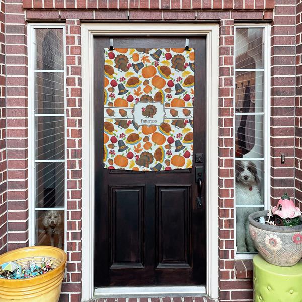 Traditional Thanksgiving House Flags - Double Sided - (Over the door) LIFESTYLE