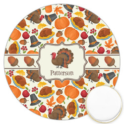 Traditional Thanksgiving Printed Cookie Topper - 3.25" (Personalized)