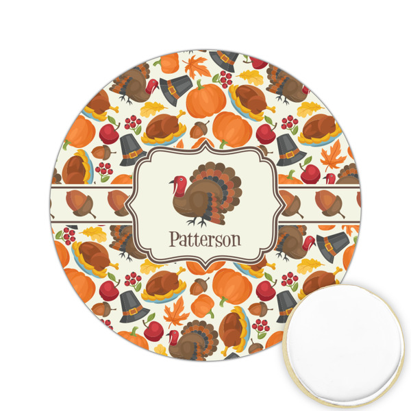 Custom Traditional Thanksgiving Printed Cookie Topper - 2.15" (Personalized)