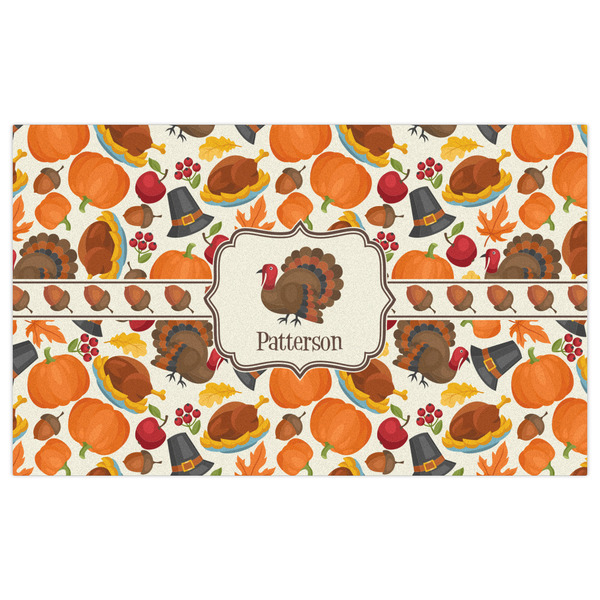 Traditional Thanksgiving Indoor / Outdoor Rug - 3'x5' - Front Flat