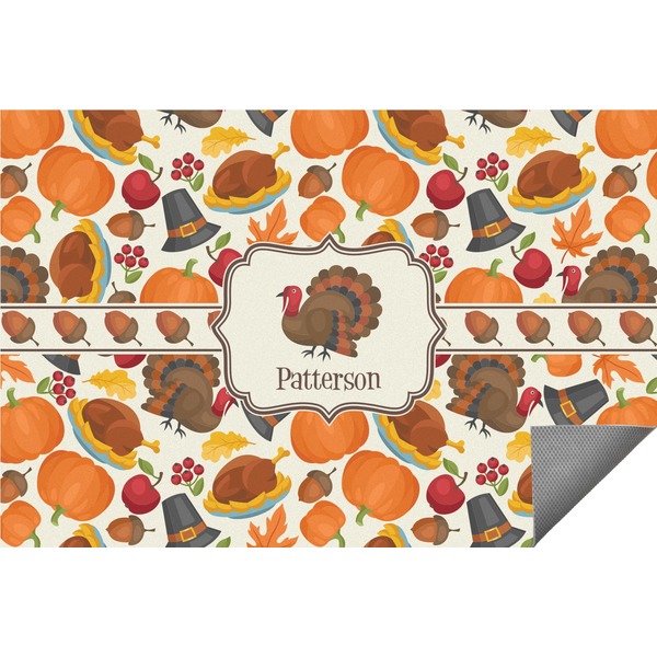 Custom Traditional Thanksgiving Indoor / Outdoor Rug - 4'x6' (Personalized)