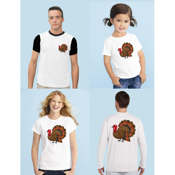 Traditional Thanksgiving Iron-On Sizing on Shirts