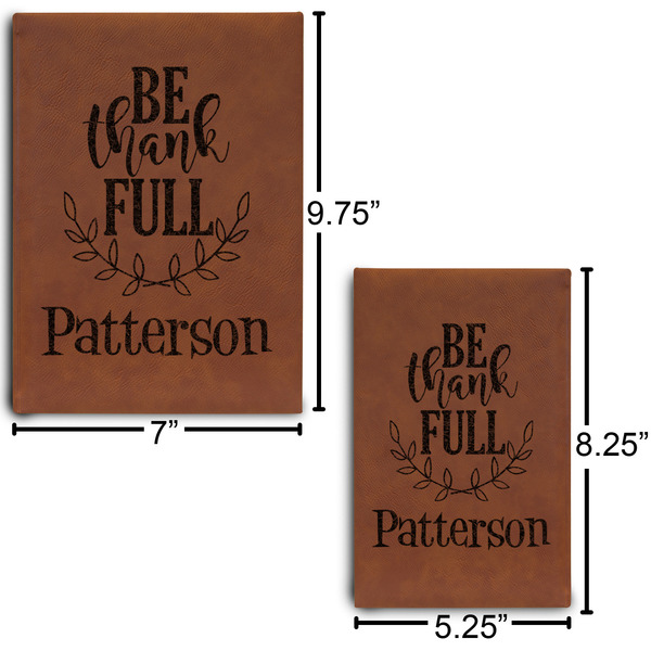 Traditional Thanksgiving Journal Size Comparisons w/ Dimensions