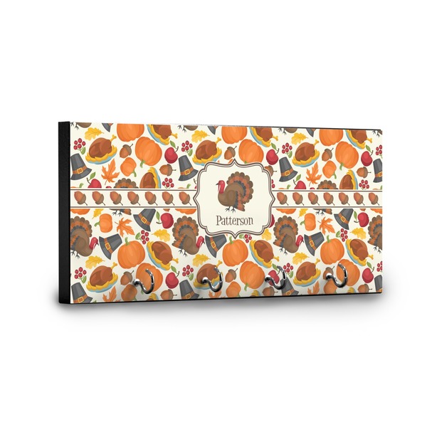 Traditional Thanksgiving Key Hanger - Front View with Hooks