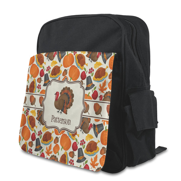 Custom Traditional Thanksgiving Preschool Backpack (Personalized)