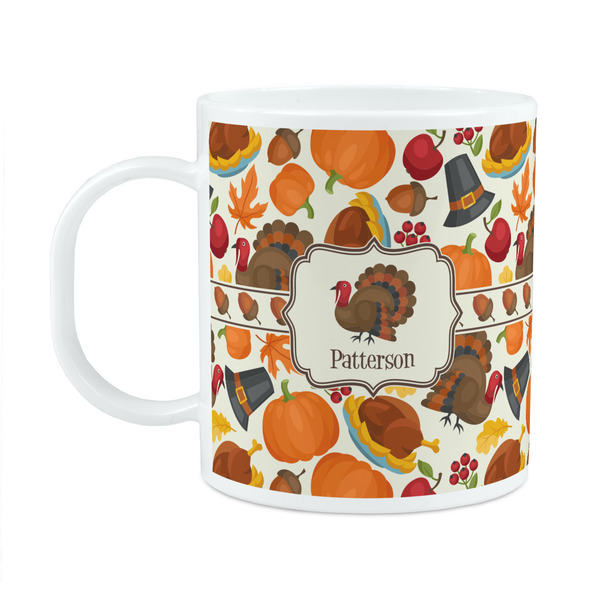 Custom Traditional Thanksgiving Plastic Kids Mug (Personalized)