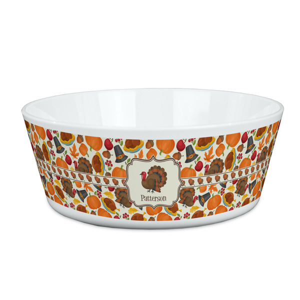 Custom Traditional Thanksgiving Kid's Bowl (Personalized)