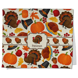 Traditional Thanksgiving Kitchen Towel - Poly Cotton w/ Name or Text