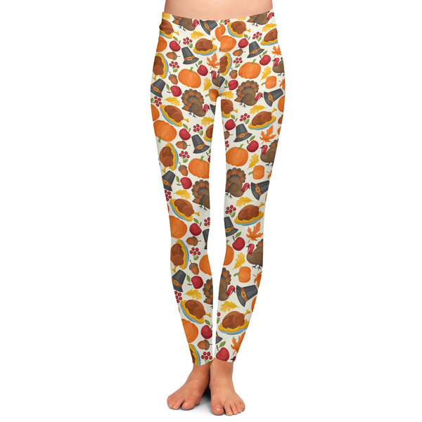 Custom Traditional Thanksgiving Ladies Leggings - Small