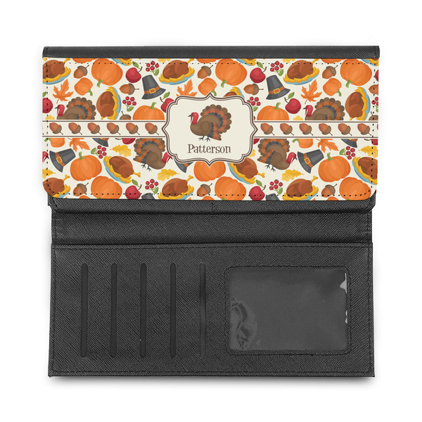 Traditional Thanksgiving Ladies Wallet - Half Way Open