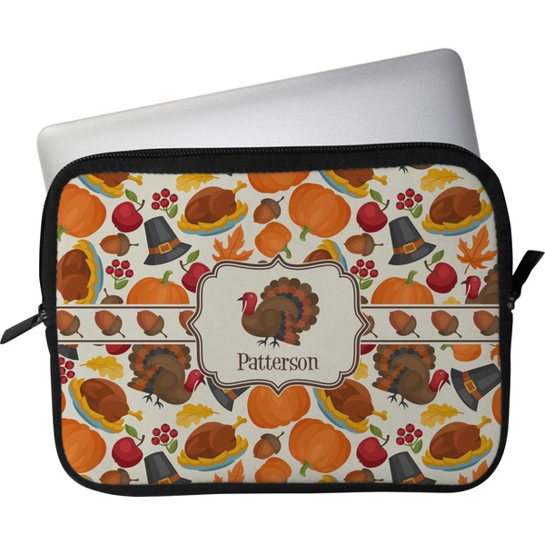 Custom Traditional Thanksgiving Laptop Sleeve / Case - 11" (Personalized)