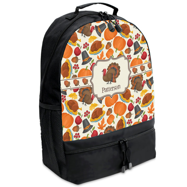 Custom Traditional Thanksgiving Backpacks - Black (Personalized)