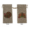 Traditional Thanksgiving Large Burlap Gift Bags - Front & Back