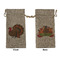 Traditional Thanksgiving Large Burlap Gift Bag - Front & Back (Personalized)