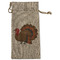 Traditional Thanksgiving Large Burlap Gift Bags - Front