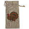 Traditional Thanksgiving Large Burlap Gift Bag - Front