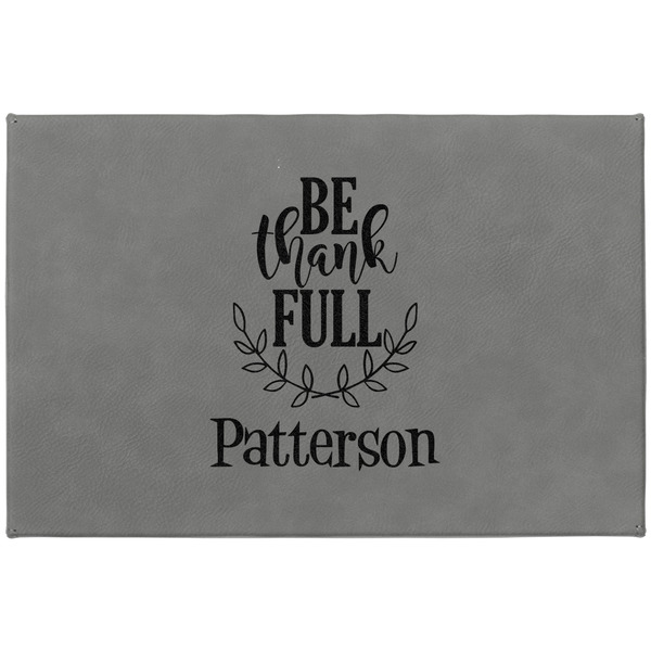 Traditional Thanksgiving Large Engraved Gift Box with Leather Lid - Approval