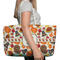Traditional Thanksgiving Large Rope Tote Bag - In Context View
