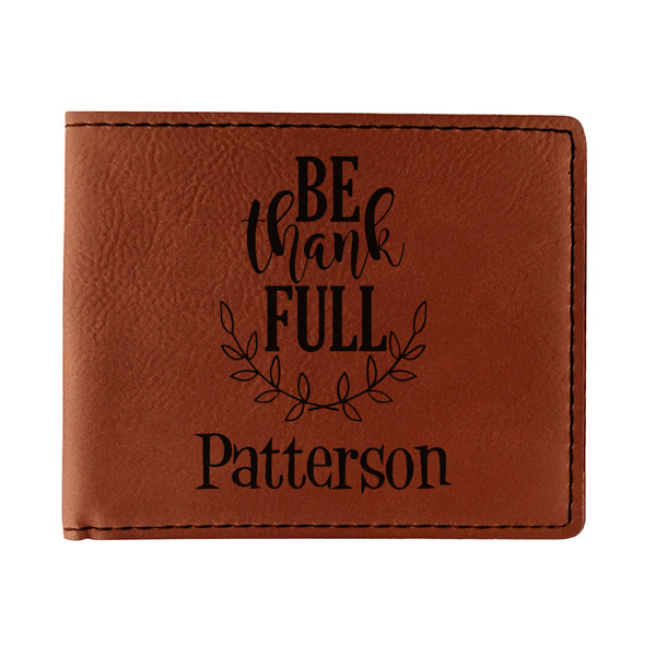 Custom Traditional Thanksgiving Leatherette Bifold Wallet (Personalized)