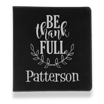 Traditional Thanksgiving Leather Binder - 1" - Black (Personalized)