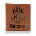 Traditional Thanksgiving Leather Binder - 1" - Rawhide (Personalized)