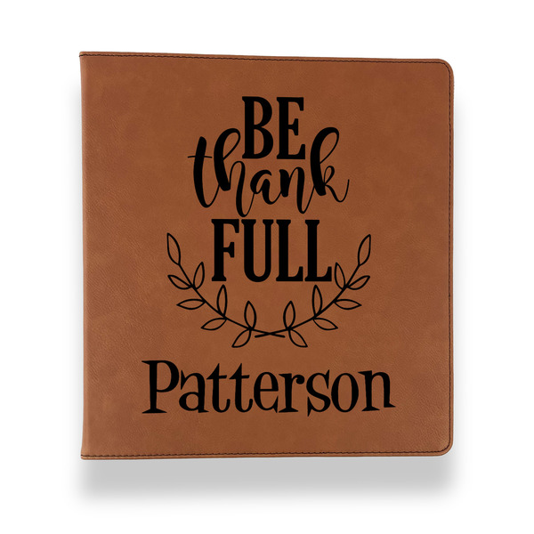 Custom Traditional Thanksgiving Leather Binder - 1" - Rawhide (Personalized)