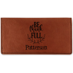 Traditional Thanksgiving Leatherette Checkbook Holder (Personalized)