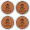 Traditional Thanksgiving Leather Coaster Set of 4