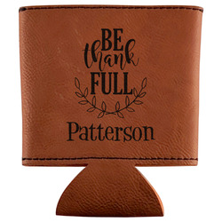 Traditional Thanksgiving Leatherette Can Sleeve (Personalized)