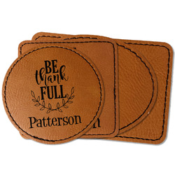 Traditional Thanksgiving Faux Leather Iron On Patch (Personalized)