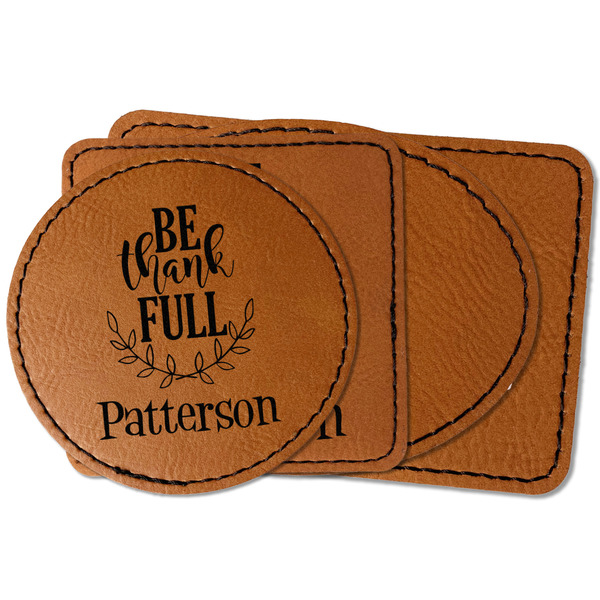 Custom Traditional Thanksgiving Faux Leather Iron On Patch (Personalized)