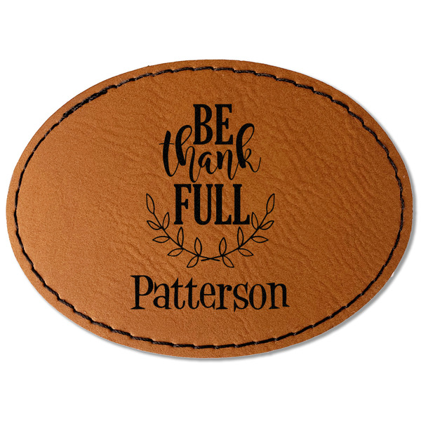 Traditional Thanksgiving Leatherette Patches - Oval