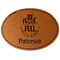 Traditional Thanksgiving Faux Leather Iron On Patch - Oval (Personalized)