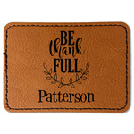 Traditional Thanksgiving Faux Leather Iron On Patch - Rectangle (Personalized)