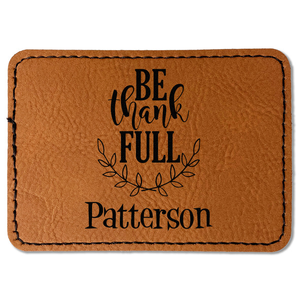 Traditional Thanksgiving Leatherette Patches - Rectangle