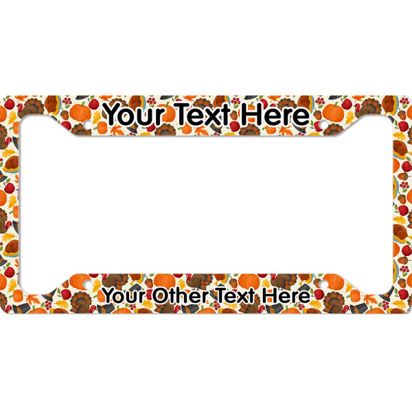 Custom Traditional Thanksgiving License Plate Frame - Style A (Personalized)