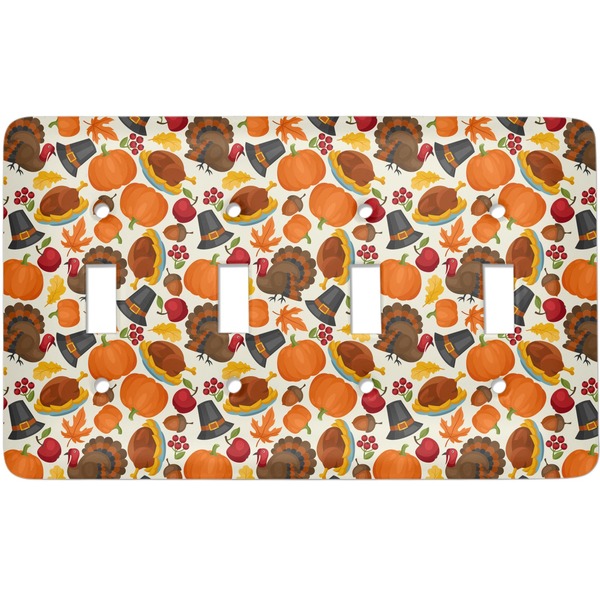 Custom Traditional Thanksgiving Light Switch Cover (4 Toggle Plate)