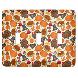 Traditional Thanksgiving Light Switch Cover (3 Toggle Plate)