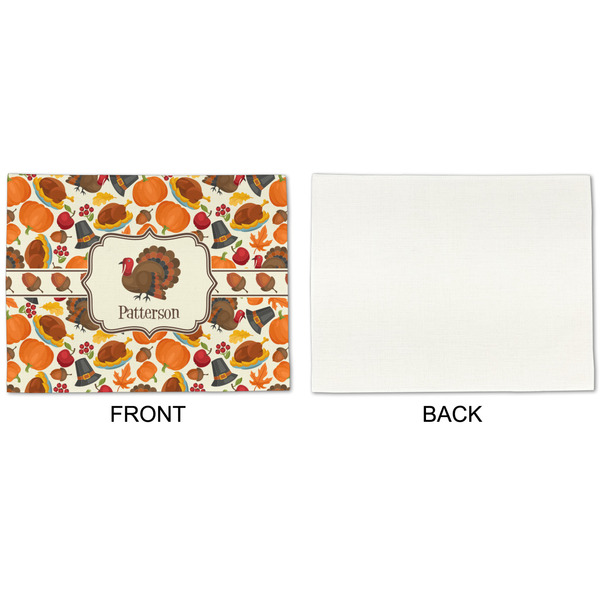 Traditional Thanksgiving Linen Placemat - APPROVAL Single (single sided)